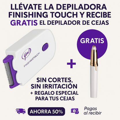 ¡Piel suave al instante! Compra la Finishing Touch y recibe el Depilador de Cejas GRATIS ✨