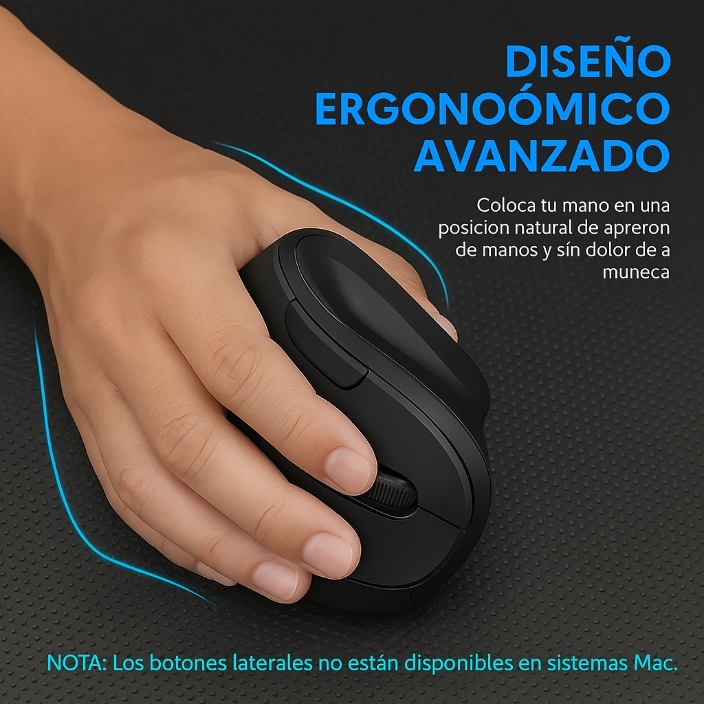 🎁 ¡Llévate el Mouse Inalámbrico Vertical + Un Reloj Inteligente y unos Audífonos totalmente GRATIS!