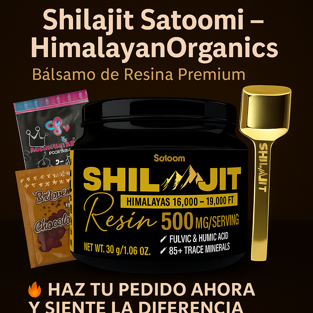 ✨ ¡Oferta Especial! Shilajit Satoomi Black + Regalos Exclusivos: Gel Íntimo Chocolate + Gummies Viking – Potencia tu Salud y Energía Hoy💪