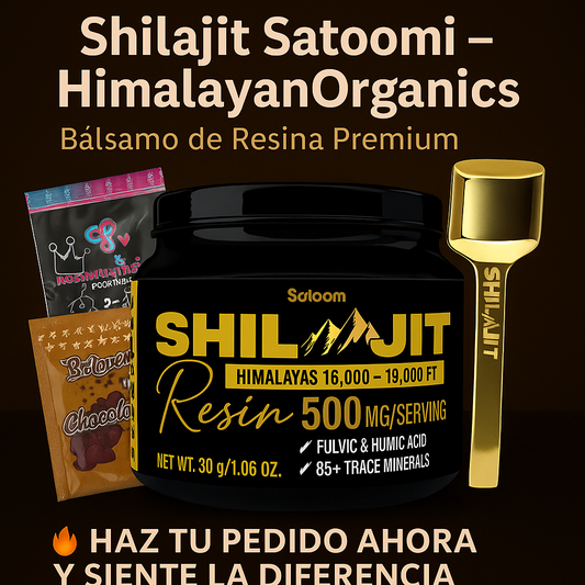 ✨ ¡Oferta Especial! Shilajit Satoomi Black + Regalos Exclusivos: Gel Íntimo Chocolate + Gummies Viking – Potencia tu Salud y Energía Hoy💪