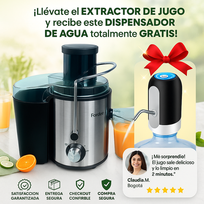 🍊Lleva el Extractor de Jugos de 800W y recibe GRATIS un Dispensador Automático de Agua💧
