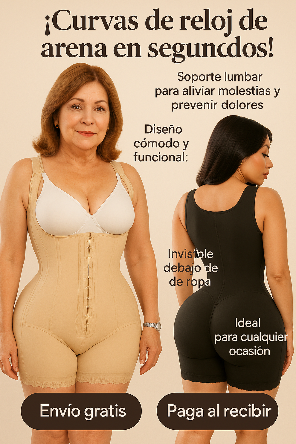 🧖‍♀️ Doble Efecto Belleza – Faja Reductora + Masajeador de Jade